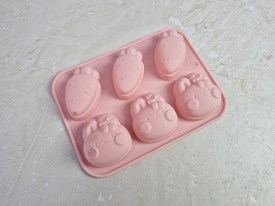 Moldes silicona 3 conejitos 3 zanahorias